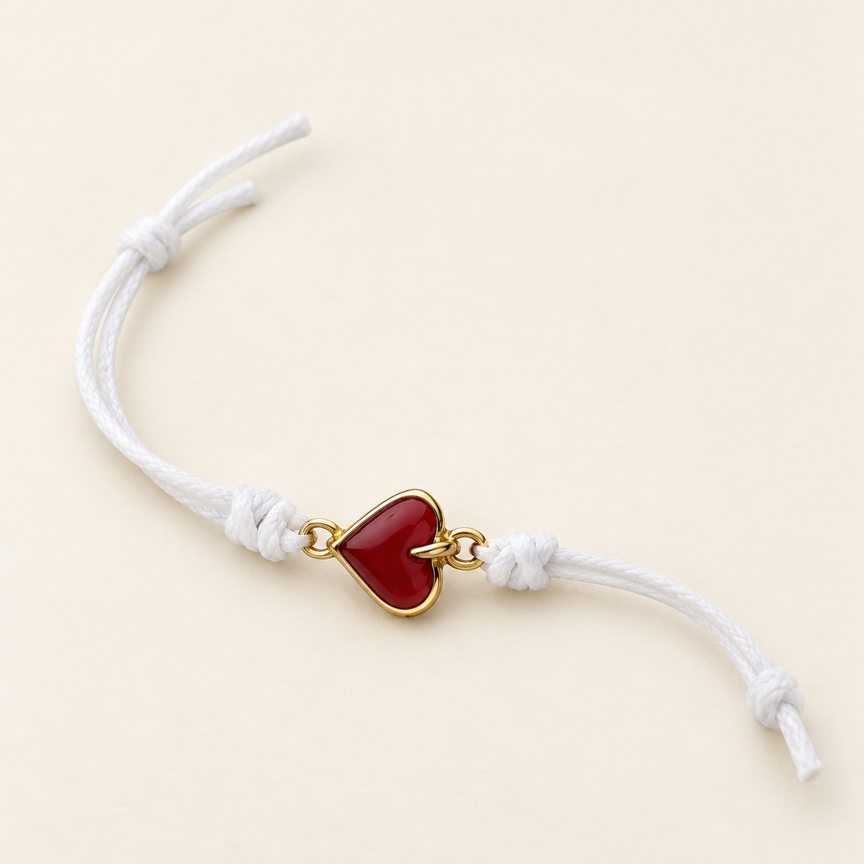 Bracelet cœur rouge